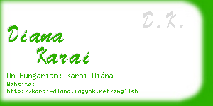 diana karai business card