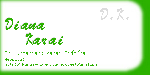 diana karai business card